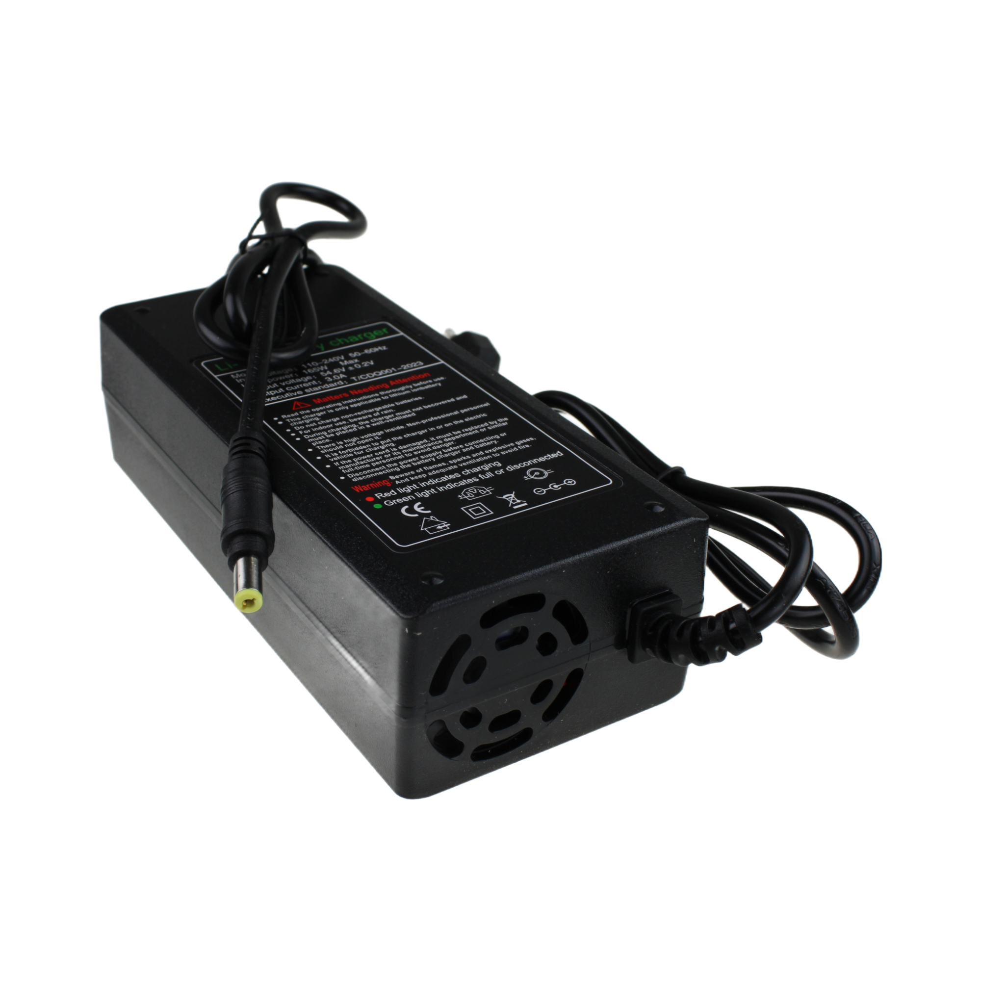 Univerzální nabíječka pro elektrické koloběžky Kugoo G2 Pro - Joyor F7 - Joyor F5-S - Joyor S8-S - napájecí zdroj 54,6V 3A DC 5,5 × 2,1 mm