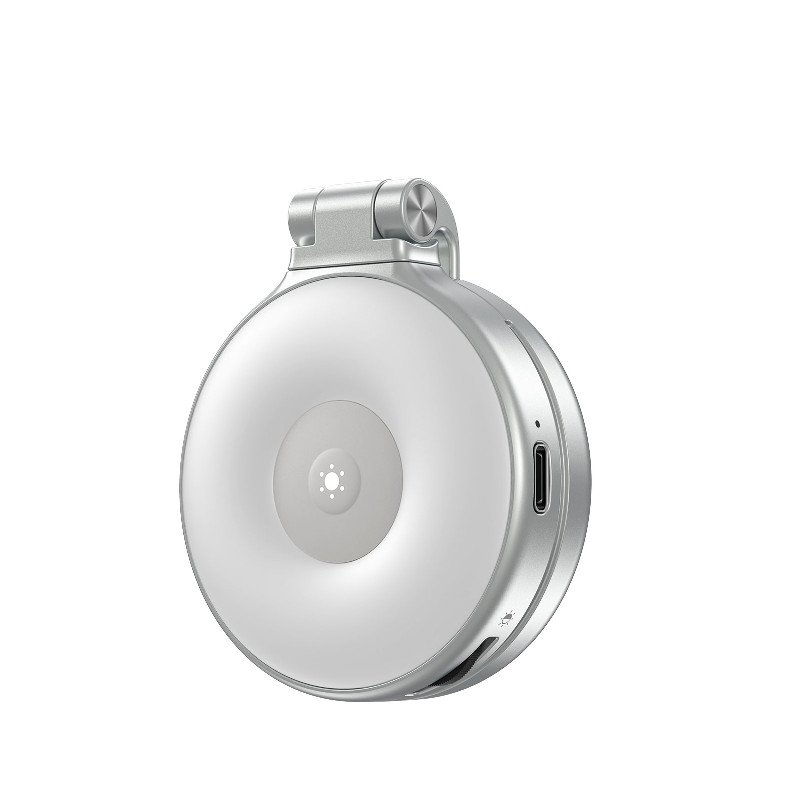 Telesin P5-BGD-18 - magnetická RGB LED lampa s MagSafe s teleskopickým držákem a zrcátkem stříbrná