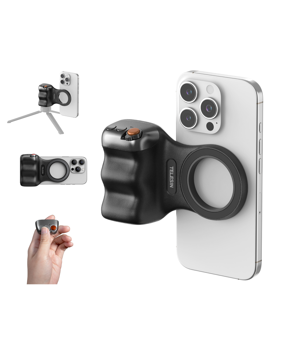 Telesin Fun Shot Grip2 P5-MP-001 - držák telefonu s MagSafe černý