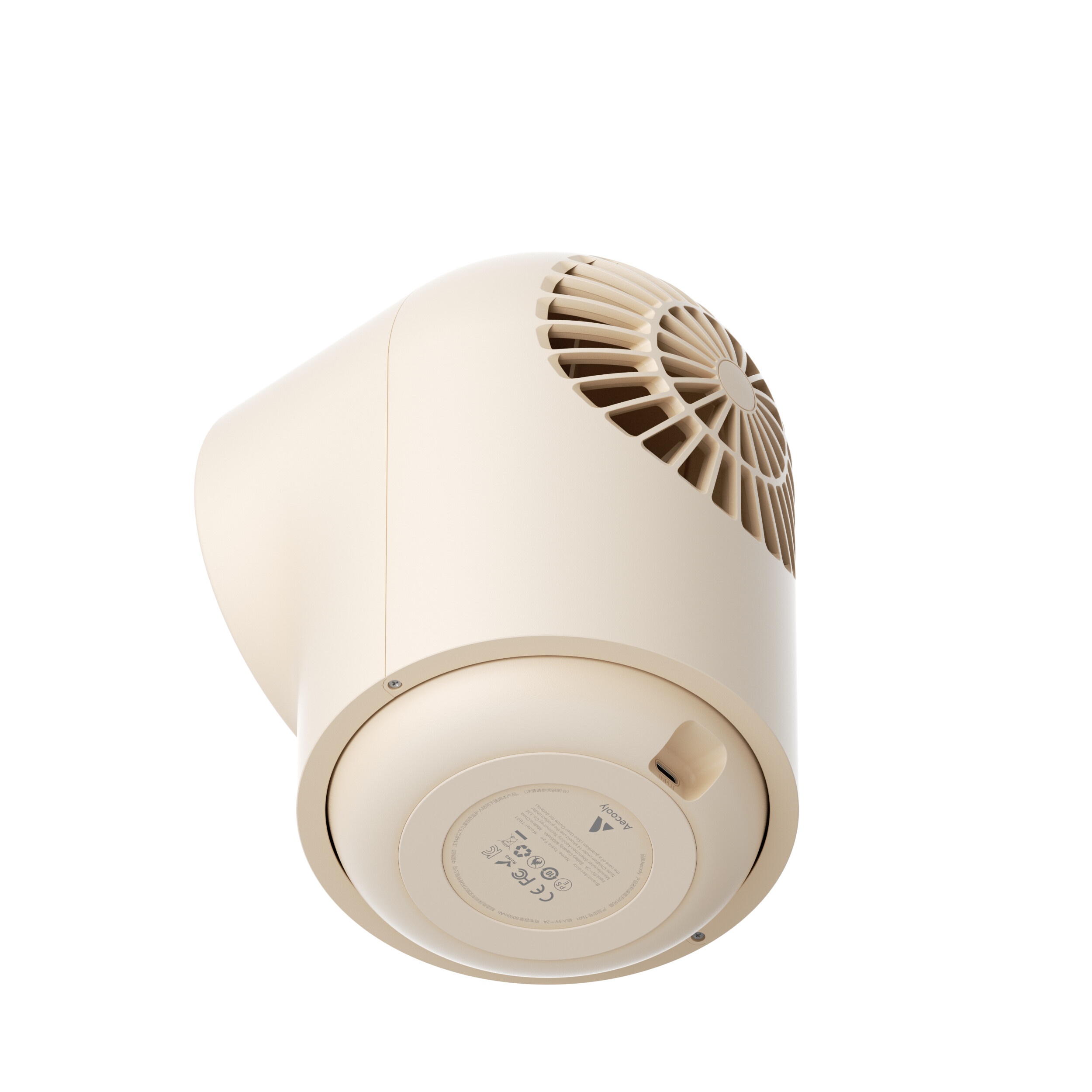 Aecooly Chic 01 TB01 – Stolní USB ventilátor s automatickým otáčením béžový