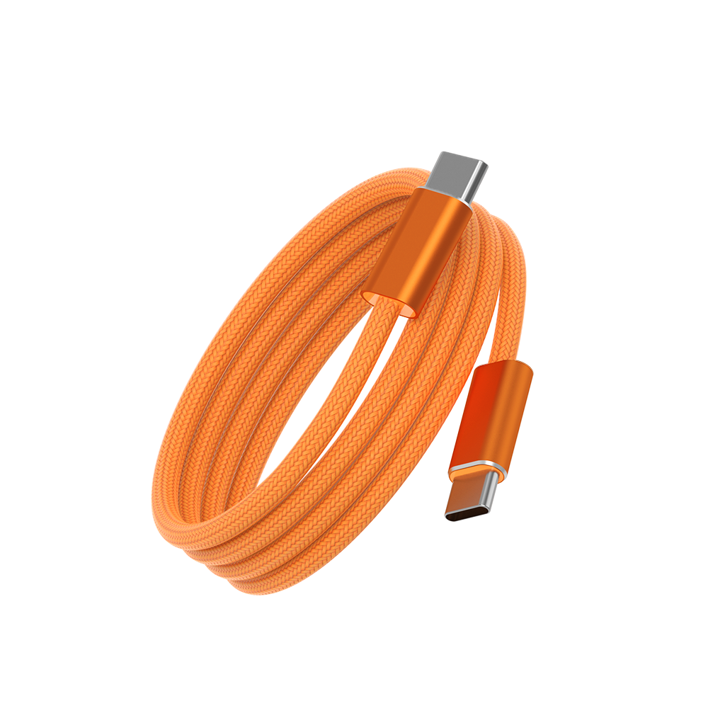 WiWU kabel USB-C / USB-C 240W Essen nylonový oplet Wi-C101 1.5m oranžový