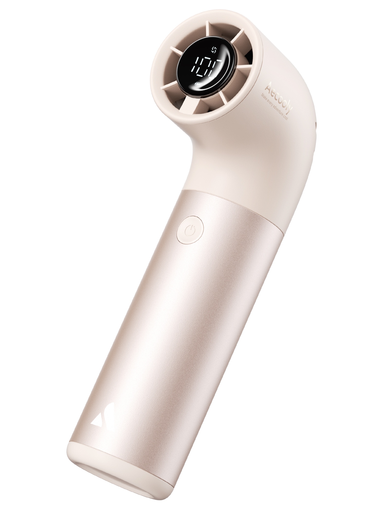 Aecooly Aero Pro PH01 – Výkonný ruční ventilátor s kovovou rukojetí zlatý