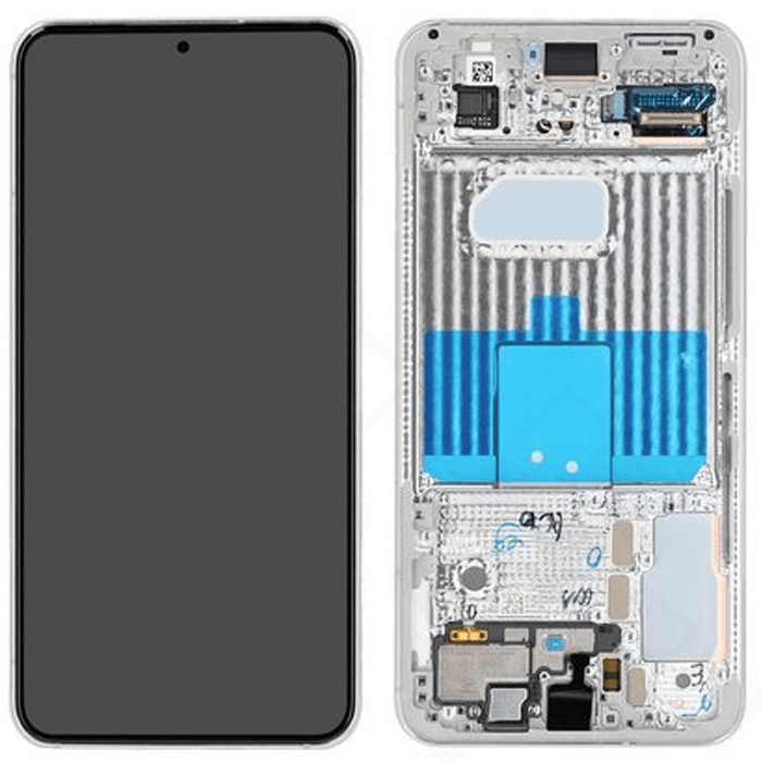Oryginalny Wyświetlacz LCD + Ekran dotykowy Samsung SM-S901 Galaxy S22 - biały (Demontaż)