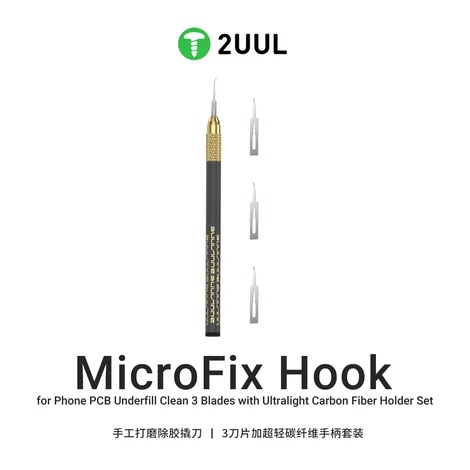 2UUL DA12 MicroFix – nůž z uhlíkového vlákna pro odstranění lepidla z PCB