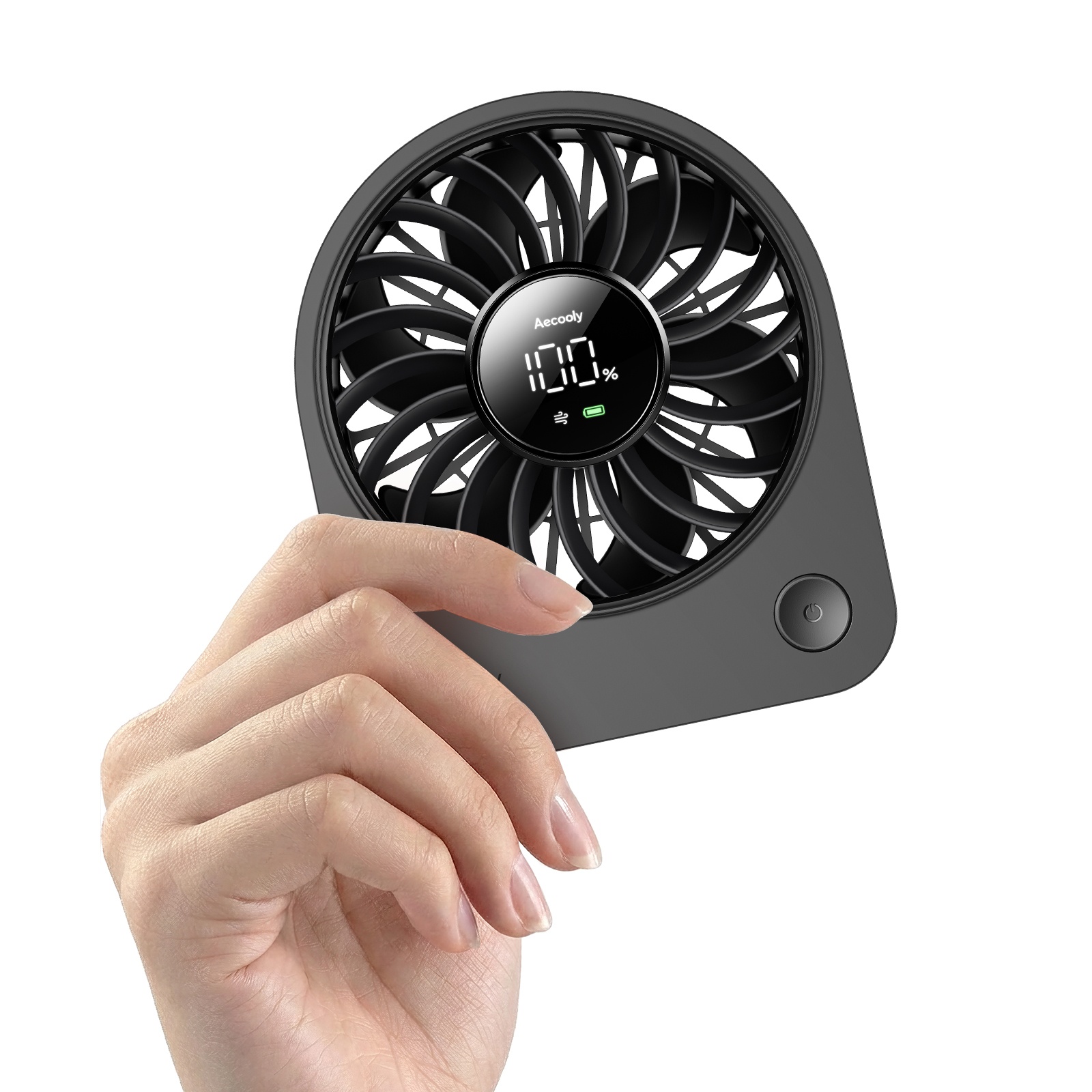 Aecooly Chic 02 TE01 – Přenosný stolní ventilátor s dálkovým ovládáním černý