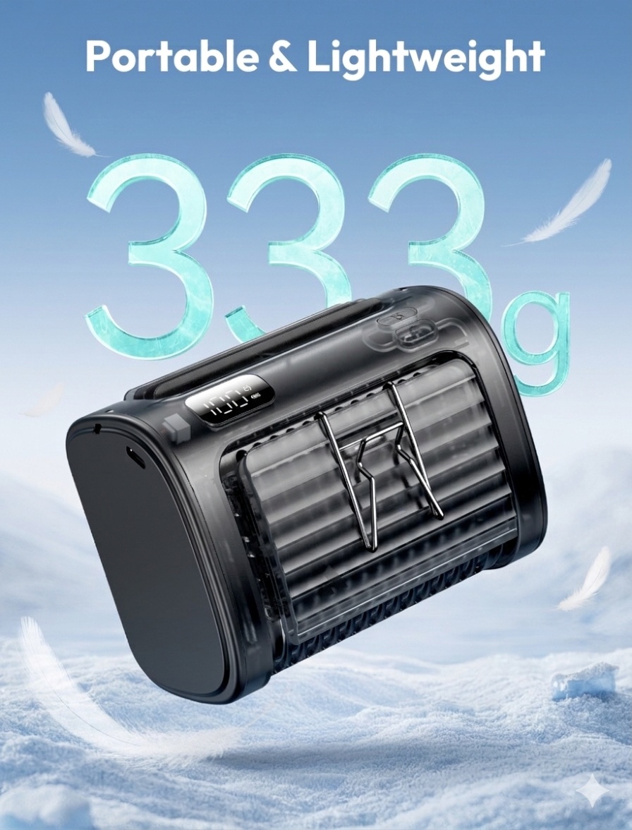 Aecooly Flow 01 UH01-A – Ventilátor na opasek 9000 mAh šedý
