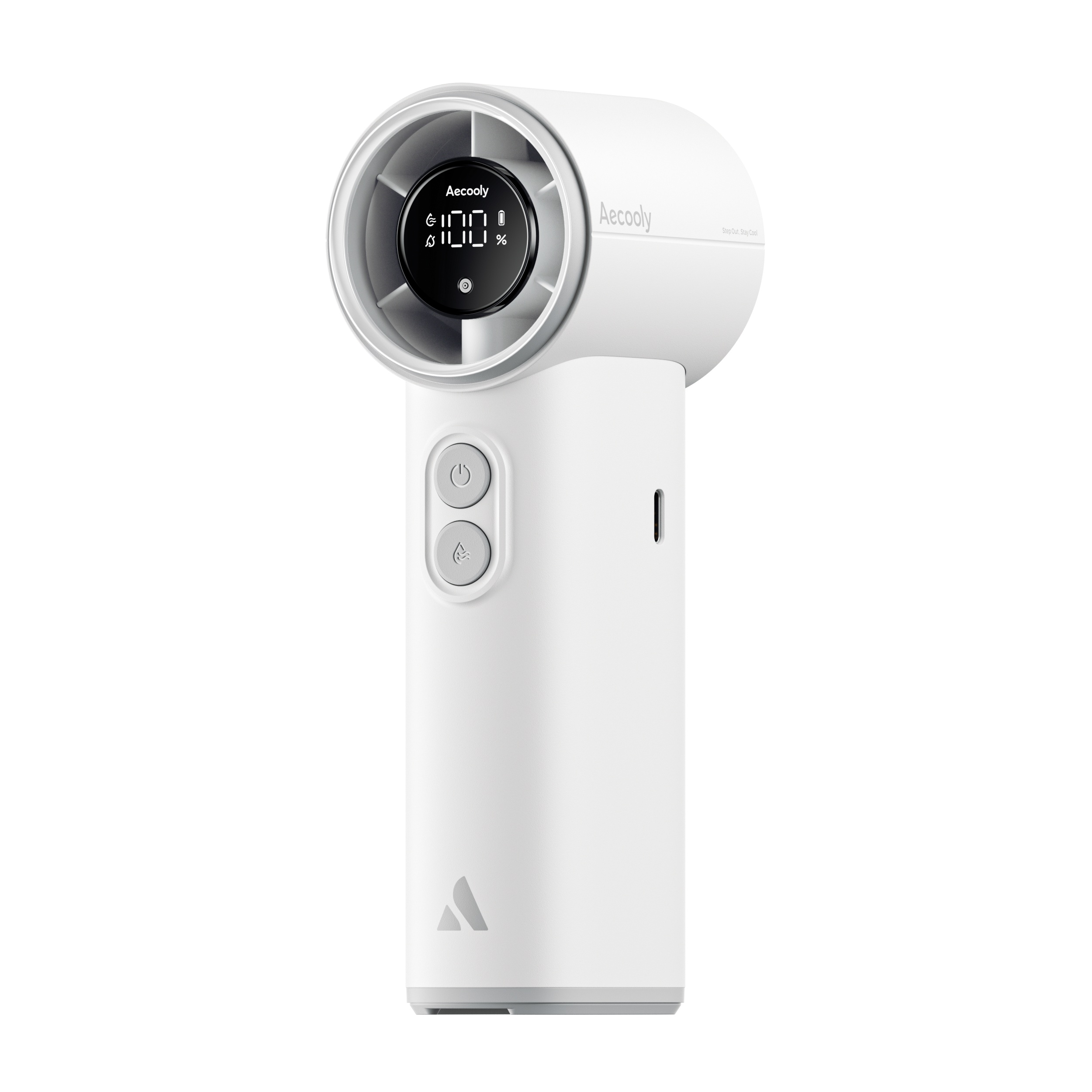 Aecooly Cold Air PM02 – Ruční ventilátor s vodní mlhou bílý